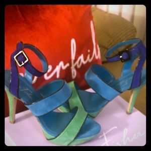 Green  Multi Mark Fisher heel